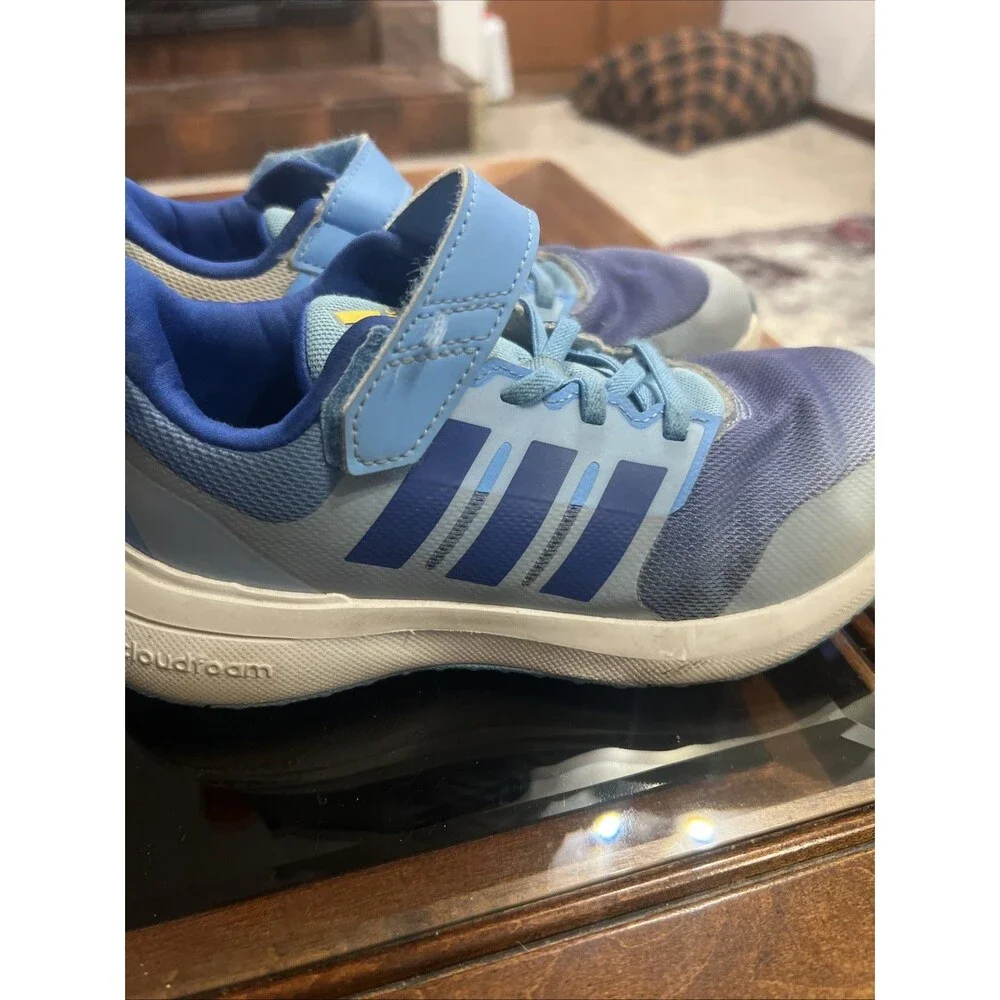 Adidas Cloudfoam Sneakers Kids Size 13 Blue Hook and Loop Athletic Running Shoes